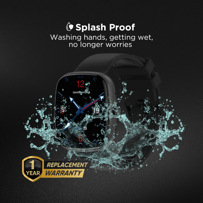 BLACK Fit 2S Health Monitor Smart Watch, upto 15 Day battery, 1.83in screen, 1Yr Warranty